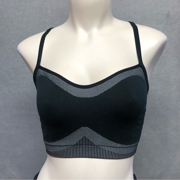 💕2/$20💕 Black & Grey Sports Bra Size Small - Picture 1 of 5